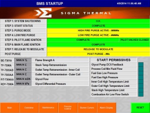 Burner management status